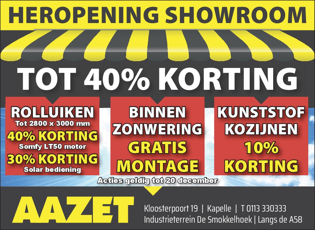 Heropening showroom AAZET te Kapelle